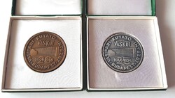 Vasipari Kutató Intézet /VASKUT/ Budapest 20 és 25 év szolgálatért plakett