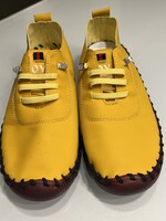 Oyedens sárga műbőr-vászon sneakers cipő , 39-es méret,