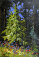 Sztelek Norbert (1884-1956) FORRÁSLIGET NAGYBÁNYÁN -"IZVORAI DZSUNGEL 1946