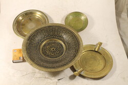 Antik réz kínáló tálca , hamutartó 199