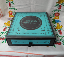 Régi Parfümös Jean Paul Gaultier Le Male zenélő diszdoboz "ÜRES"!