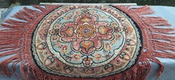Antik kerek kelim kilim terítő  75 cm. + 25 cm. rojt
