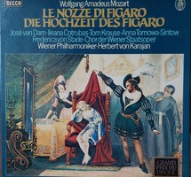 MOZART FIGARO  HAZASSÁGA teljes opera Bécsi Filharmonikusok, Karajan, EMI bakelit