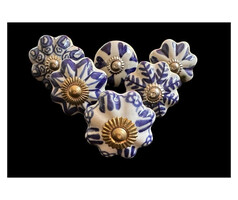 S6-13 Vintage stílusú porcelán bútorgomb szett (6 db-os)