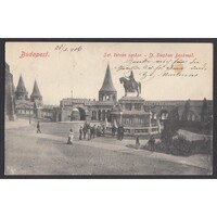 Magyarország,Budapest I. - Szent István szobor 1906
