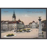 Délvidék,Szabadka - Város székház és a Hitelbank épülete 1913