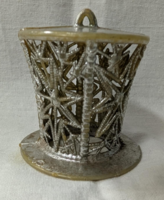 Régi Retro műagyag cilinder fadísz "Kopott"