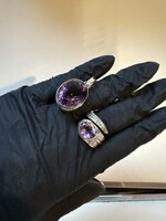 Ametiszt köves 925 ezüst szett