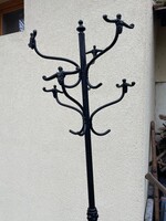 Régi szecessziós esernyő és bottartós, babás álló fém fogas