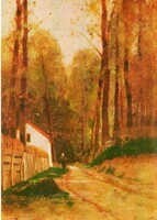 Képeslap:  Paál László festmény.