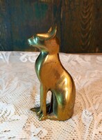 Különleges réz macska szobor