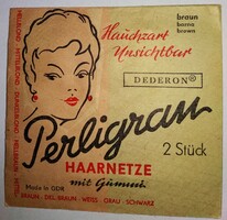 RÉGI -NDK DDR GDR - MINŐSÉGI PERLIGRANKELETNÉMET HAJHÁLÓ eredeti csomag 1 darabos - BARNA 6.