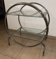 Bauhaus tubular frame party cart, rolling stand 1920-1930 Germany
