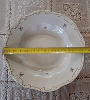 Zsolnay tollazott arany,-virágmintás mély/lapos tányér
