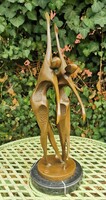 Táncoló aktok – Art Deco bronz szobor