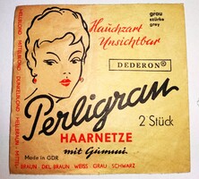 RÉGI -NDK DDR GDR - MINŐSÉGI PERLIGRANKELETNÉMET HAJHÁLÓ eredeti csomag 2 darabos - 2 DB SZÜRKE 3.