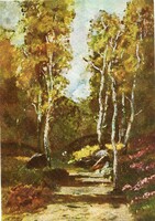 Képeslap:  Paál László festmény.