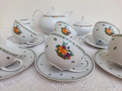 Ritkabban elofordulo gyumolcs mintas Alfoldi porcelan teaskeszlet