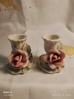 Ens porcelán gyertyatartó pár