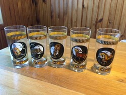 Vadászoknak poharak 5db francia üveg (Reims)