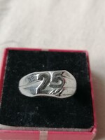 Jelzett ezüst férfi pecsétgyűrű