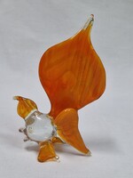 Muránói kézműves díszüveg hal figura hibátlan állapotban 10 cm. magas