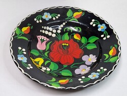 Régi Gránit jelzett virág motívumos festésű tányér hibátlan állapotban 23 cm. átmérőjű