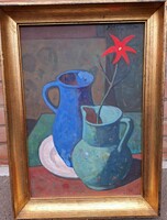 Gábor Móric (1889-1987) Tűzliliomos Csendélet