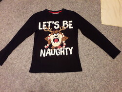 LOONEY TUNES fekete pamut hosszú ujjú pulóver póló 152 újszerű