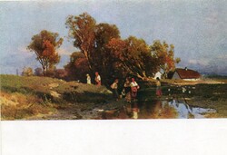 Képeslap:  Mészöly Géza festmény.