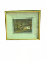 Tájkép kúriával  1920-1930 körül Olaszország festmény