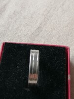 Jelzett ezüst férfi karikagyűrű