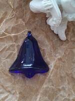 Karácsonyi üveg harang - " muránói jelleggel - kézműves