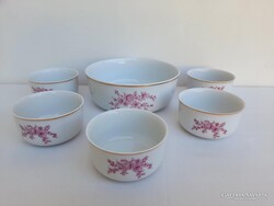 Hollohazi porcelan kompotos keszlet