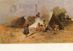 Képeslap:  Mészöly Géza festmény.