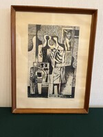 Túry Mária: alakok rézkarc (K0043)