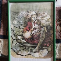 Anya gyermekével festmény