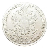 Ausztria,I. Ferenc 20 krajcár 1820 A EF+ ezüst 6.68g583