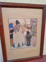 Pólya Tibor (1886-1937) Szolnoki Vásár