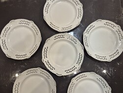 Hat darab csipkés áttört tányér készlet