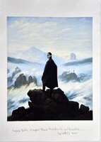 DrMáriás - Lugasi Béla Caspar David Friedrich műtermében 42 x 30 computer print, merített papír