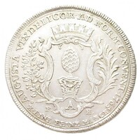 Ausztria,I. Ferenc konvenciós tallér 1765 - Augsburg EF+ ezüst 28g833