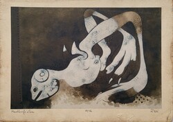 Földi Péter - Madárfióka 32 x 43 cm computer print, merített papír