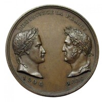 Franciaország,Jean Pierre Montagny: Napóleon és Fülöp Lajos -  Arc de Triomphe Diadalív átadása 1836