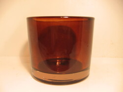 Brown glass tealight holder