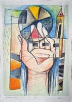 Verebélyi Diána - Szentendrei hatások 59 x 42 cm computer print, merített papír