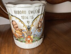 NAGYMÉRETŰ PORCELÁN BÖGRE, MONARCHIA, FERENC JÓZSEF-II.VILMOS