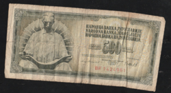 500 Dínár 1981 Jugoszláv bankjegy