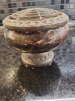 Large English silver-plated potpourri diffuser holder