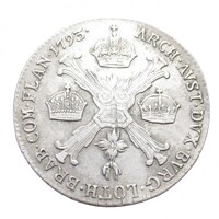 Magyarország,I. Ferenc 1/4 koronatallér 1793 B EF ezüst 7.36g873